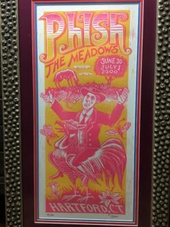 Phish - 2000 Jim Pollock Poster Hartford, CT Meadows Music Theatre, Framed
