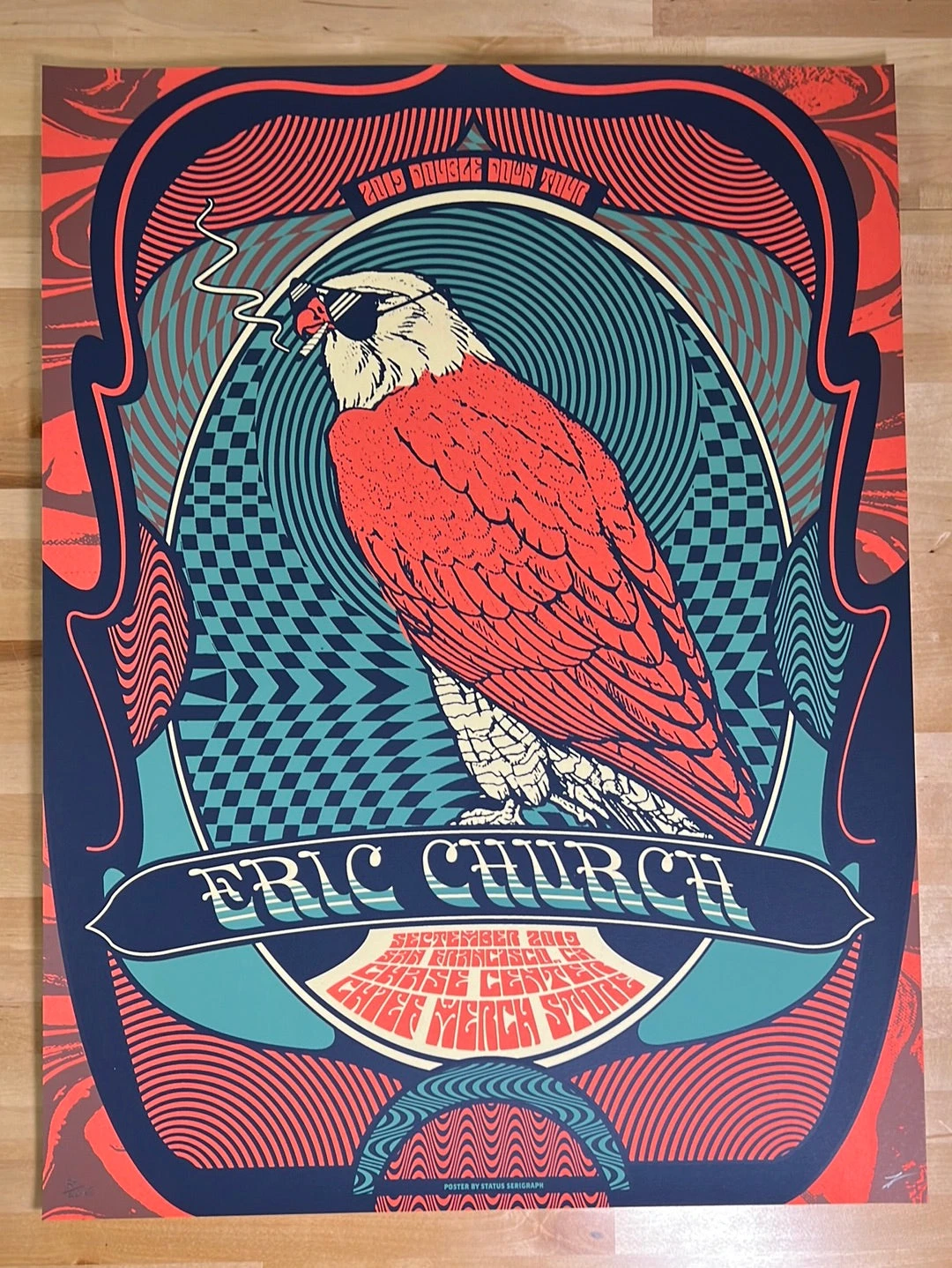 Eric Church - 2019 Status Serigraph Poster San Francisco, CA 2 4 Eric Church - 2019 Status Serigraph Poster San Francisco, CA 2 - Image 2