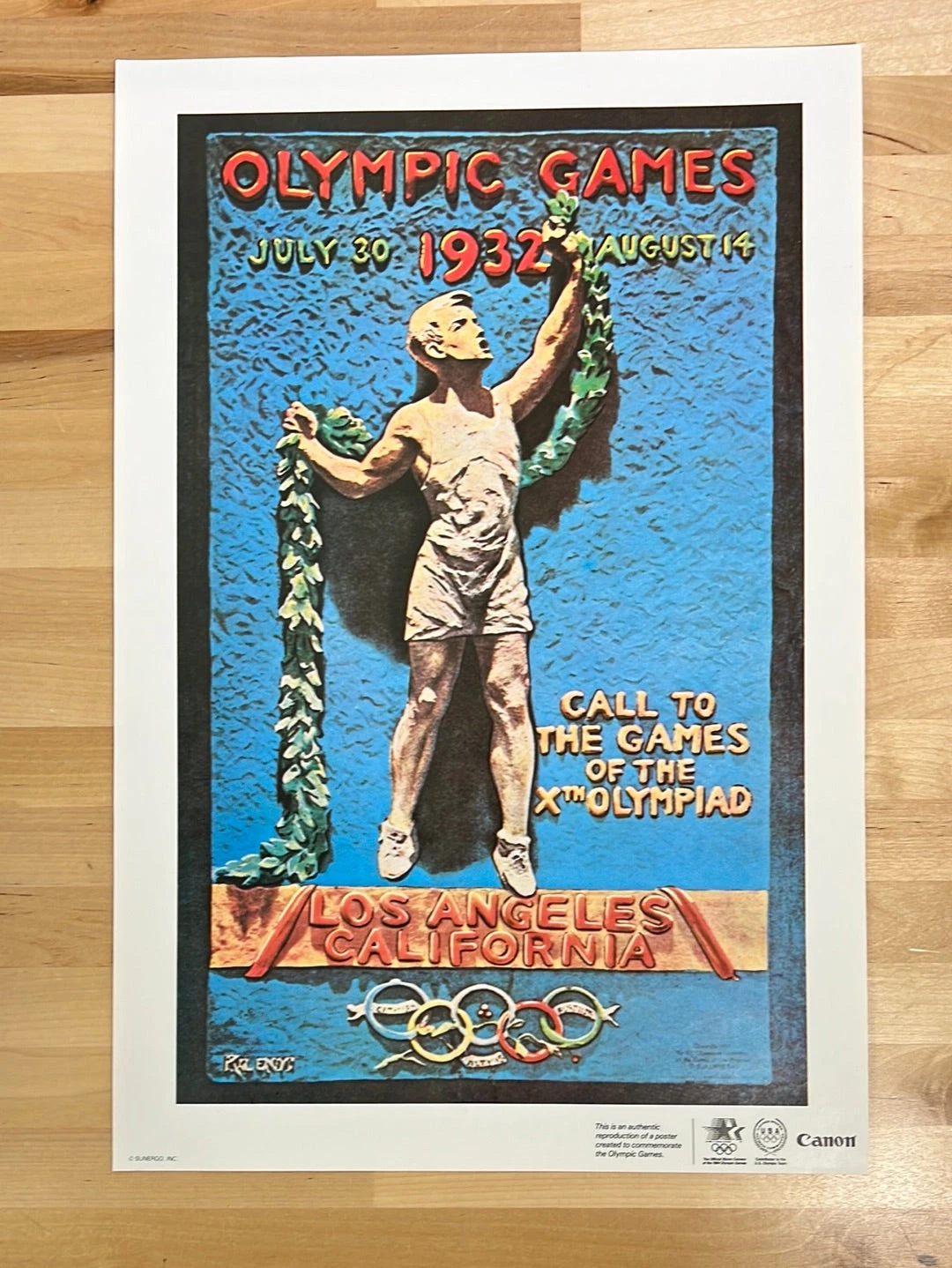 Canon Olympic Commemorative Series 1984 - Poster 1932 Los Angeles, CA 4 Canon Olympic Commemorative Series 1984 - Poster 1932 Los Angeles, CA - Image 2