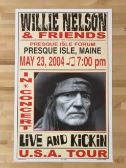 Willie Nelson - 2004 Franks Brothers 5/23 Poster Presque Isle, ME -Soldout Posters image 910a4cb5 cbf3 4af3 a9b1 7b31688f21a8
