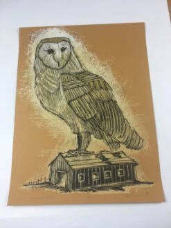 Reconstructed Barn Owl - 2013 Dan Grzeca Poster Art Print Burnt Orange -Soldout Posters image 94344e00 1602 436d b68a 29cbe18017a8