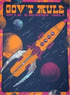 Govt Mule - 2019 Status Serigraph Poster Red Rocks, Morrison, CO FOIL