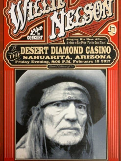 Willie Nelson - 2017 Mattole River Studios Poster Sahuarita, AZ