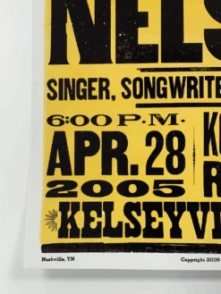 Willie Nelson - 2005 Hatch Show Print 4/28 Poster Kelseyville, CA Konocti Harbor -Soldout Posters image 976c5844 1444 484d ad06 463fd1a67b64
