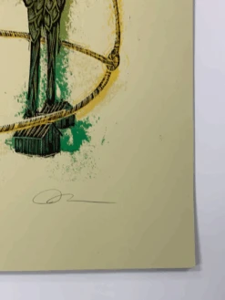 Tiny Cowboy - 2009 Dan Grzeca Poster Art Print Green/Gold 21/200 -Soldout Posters image 9a052f16 2fdd 454d ad0b 57159126fe31