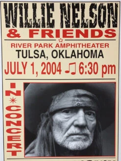 Willie Nelson - 2004 Franks Brothers 7/1 Poster Tulsa, OK