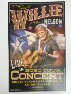 Willie Nelson - 2020 Tour Poster Franks Bros. Sales Austin, TX -Soldout Posters image a4aa5044 afd3 4bd7 a7b1 beccf6b12489