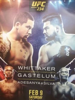 UFC 234 2019 Poster Whittaker Vs Gastelum & Adesanya Vs Silva