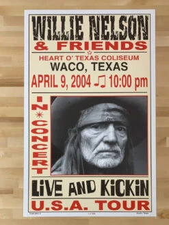 Willie Nelson - 2004 Franks Brothers 4/9 Poster Waco, TX -Soldout Posters image a7df21cb a734 4fc6 919b f2e326a8a9e9