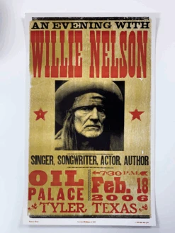 Willie Nelson - 2006 Hatch Show Print 2/18 Poster Tyler, Texas Oil Palace -Soldout Posters image a9f7a3e0 ee95 4ac9 b79e 56da4fea8c95