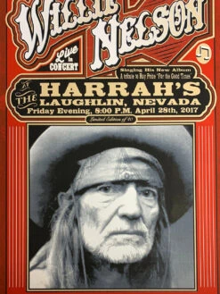 Willie Nelson - 2017 Mattole River Studios Poster Laughlin, NV