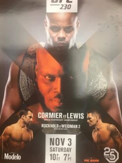 UFC 230 2018 Poster Cormier Vs Lewis & Rockhold Vs Weidman 2