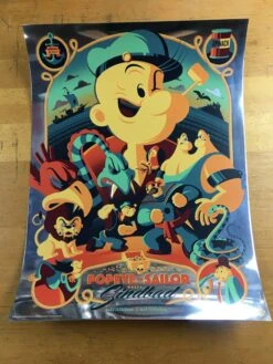 Popeye The Sailor Meets Sindbad The Sailor - 2014 Tom Whalen Poster Foil Green V -Soldout Posters image b6f4ed28 c046 413f be61 13980319ca68