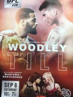 UFC 228 2018 Poster Woodley Vs Till And Montano Vs Shevchenko