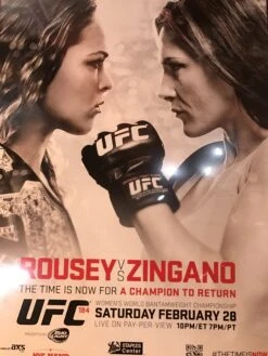 UFC 184 Poster Rousey Vs. Zingano Staples Center