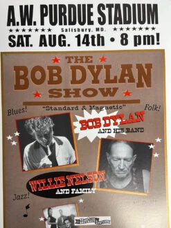 Bob Dylan - 2004 Geoff Gans Poster Salisbury, MD Willie Nelson