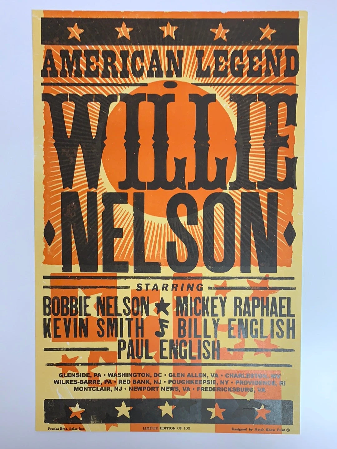 Willie Nelson - Hatch Show Print Poster Tour 4 Willie Nelson - Hatch Show Print Poster Tour - Image 2