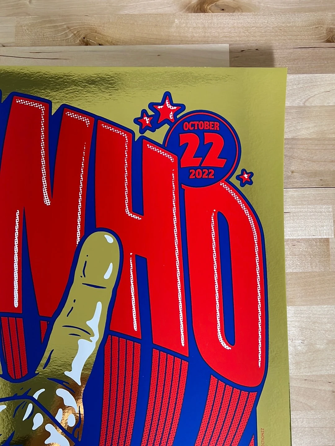 The Who - 2022 Ames Brothers Poster GOLD FOIL Seattle, WA AP 6 The Who - 2022 Ames Brothers Poster GOLD FOIL Seattle, WA AP - Image 4