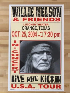 Willie Nelson - 2004 Franks Brothers 10/25 Poster Orange, TX 5 Willie Nelson - 2004 Franks Brothers 10/25 Poster Orange, TX -Soldout Posters image dbd5fe17 2c72 4847 946d 64d582a8827c