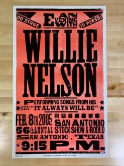 Willie Nelson - 2005 Franks Brothers Poster San Antonio, Texas -Soldout Posters image e7206b96 1b69 4fd8 8c0a 86a7ba8f3ee5