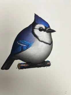 Fat Bird - 2022 Mike Mitchell Poster Blue Jay II