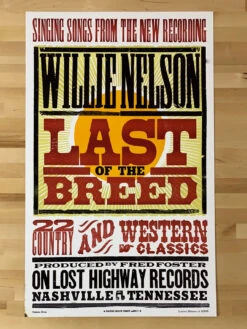 Willie Nelson - 2007 Hatch Show Print Poster Last Of The Breed Letterpress 5 Willie Nelson - 2007 Hatch Show Print Poster Last Of The Breed Letterpress -Soldout Posters image f240aed5 fa99 44cb 98f2 af45fbb7c858