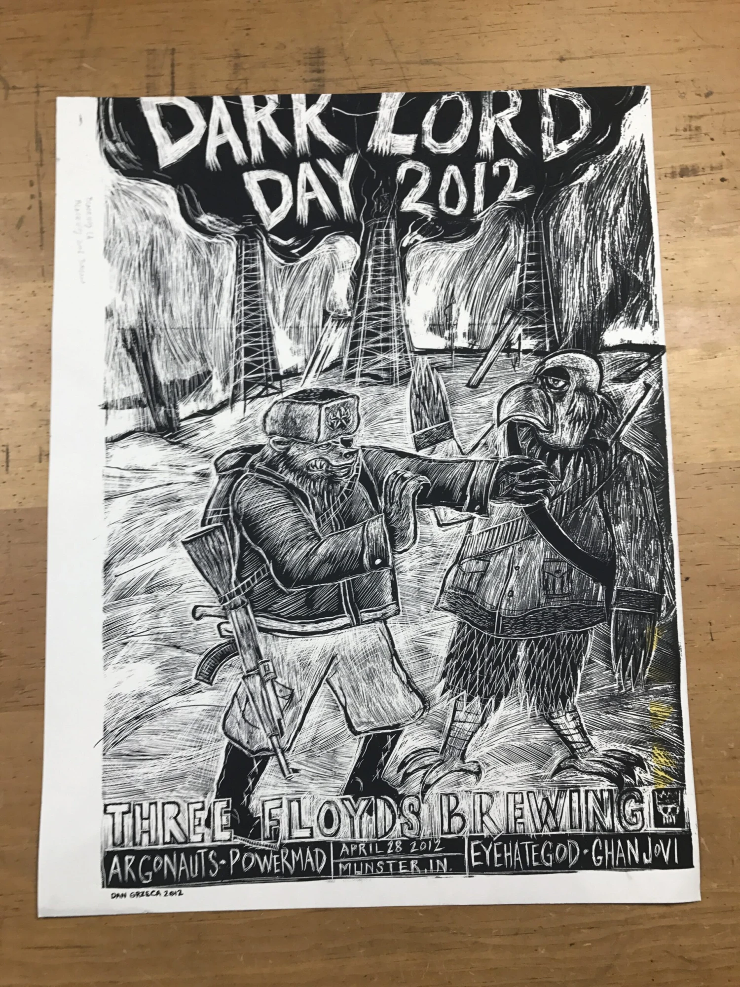 Phish - 2011 Dan Grzeca Poster Chicago, IL UIC TEST Print 11 Phish - 2011 Dan Grzeca Poster Chicago, IL UIC TEST Print - Image 9