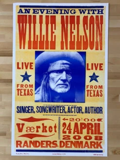 Willie Nelson - 2008 Hatch Show Print 4/24 Poster Randers, Denmark 5 Willie Nelson - 2008 Hatch Show Print 4/24 Poster Randers, Denmark -Soldout Posters image f46f95fd a3b8 4655 af96 079b0398d267