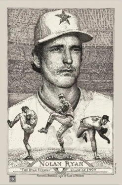 Nolan Ryan - 2015 David Welker Poster FugScreens Studios 1st